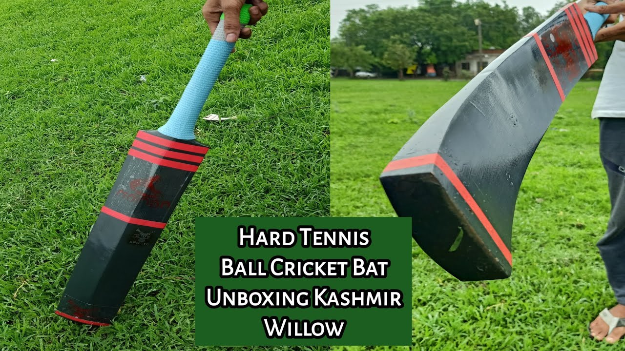 Hard Tennis Ball Cricket Bat black mamba Unboxing Review Kashmir Willow