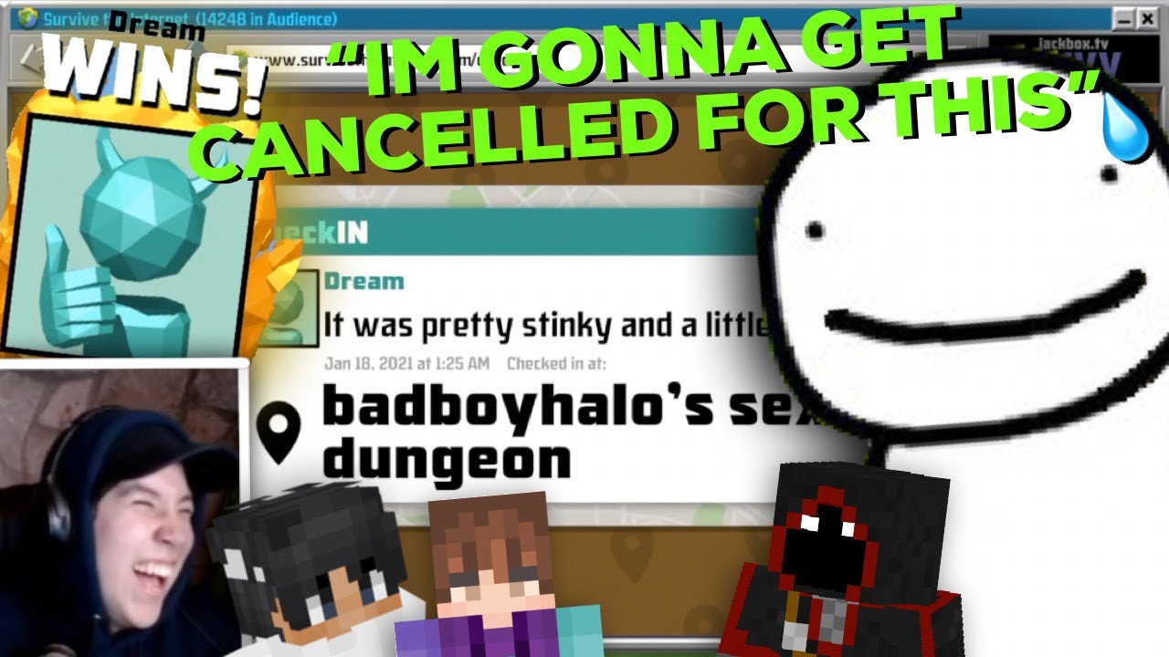 Dream FINALLY plays Survive The Internet! (sapnap,karl,quackity,badboyhalo)