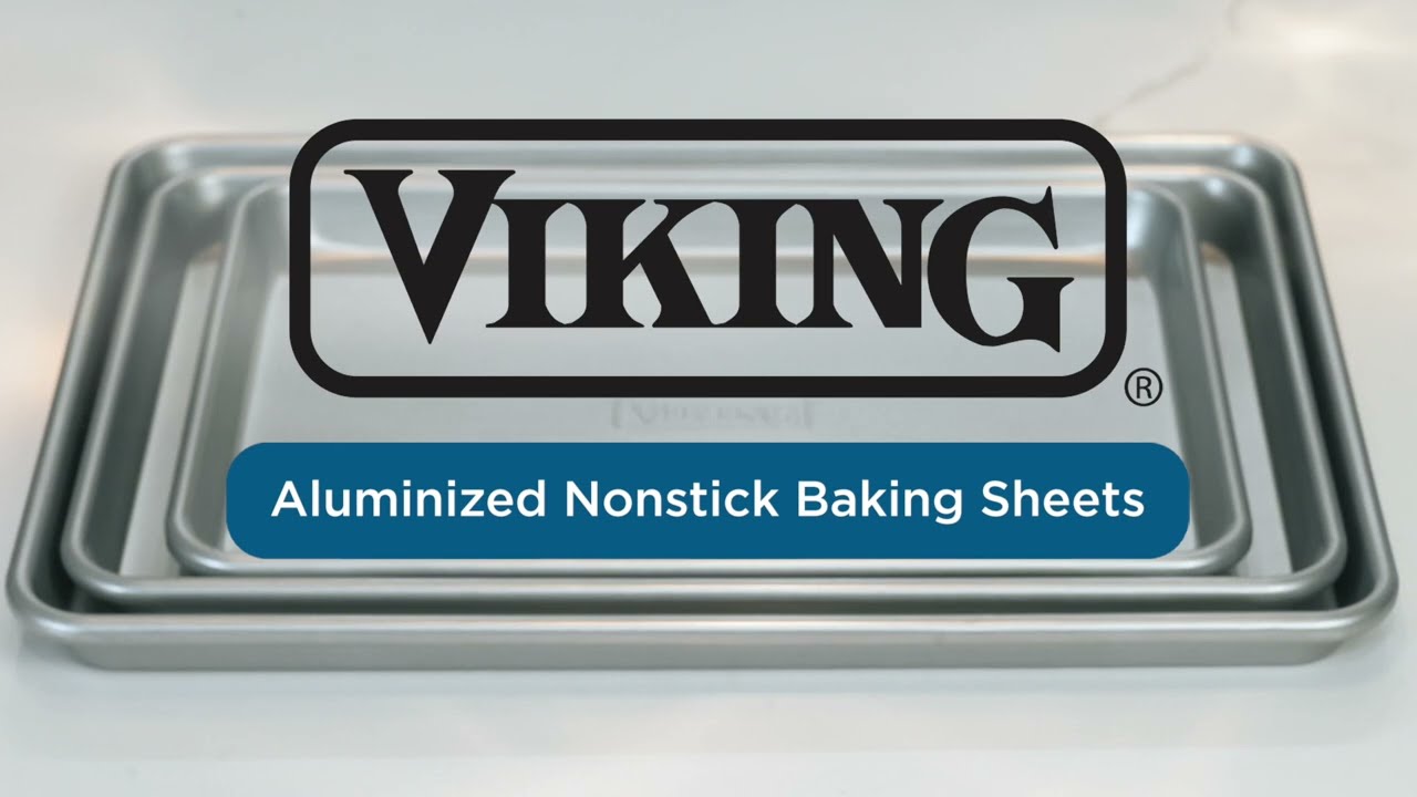 Viking 3 Piece Nonstick Baking Sheet Set, Large, Medium & Small, Aluminized  Steel