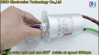 1000M Gigabit Ethernet Slip Ring With Flange For Industry Applications
