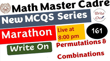 Math Master Cadre | Permutations and Combinations | Most Important MCQs | Ch-16 | New Classes