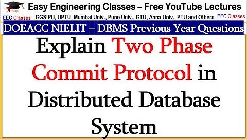Explain Two Phase Commit Protocol in Distributed Database System