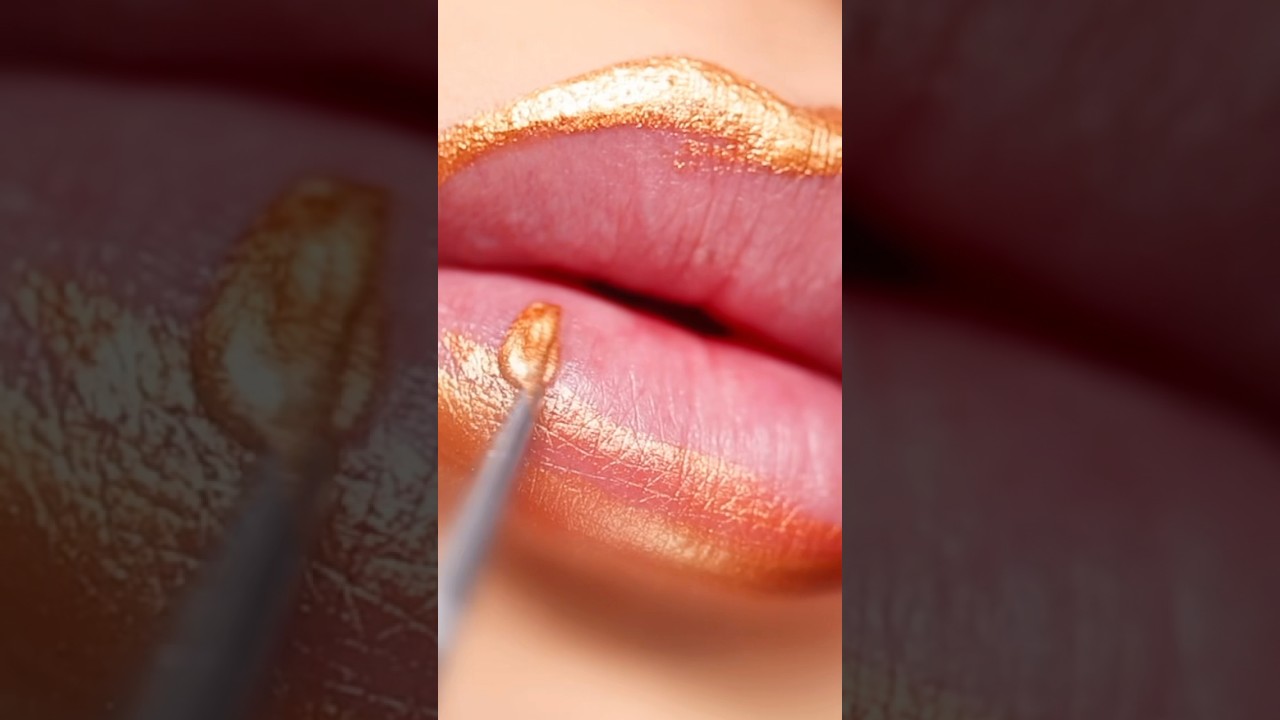 mac gold pigment lips ✨ 