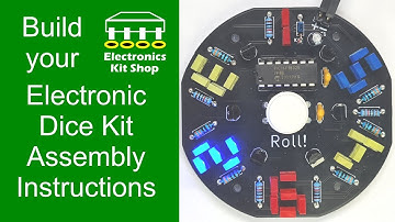 Electronic LED Digital Segment Dice Kit Assembly Instructions