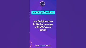 JavaScript function to display message with Ok/Cancel option | Your Code School #JavaScriptFunction2