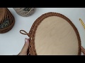 Мастер класс Корзина Поднос вязаная крючком/Crochet tray basket video tutorial