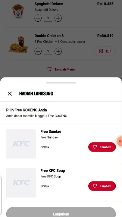 Jajan KFC pakai Aplikasi #KFCKU Free #ICECREAM Sundae belanja min.Rp.50k berlaku kelipatannya #KFC
