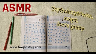 ASMR PL - Rozwiązywanie krzyżówki, szept, żucie gumy, chewing gum, solving a crossword puzzle, szept screenshot 2