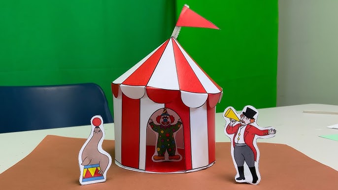 circus tent gatefold card - YouTube