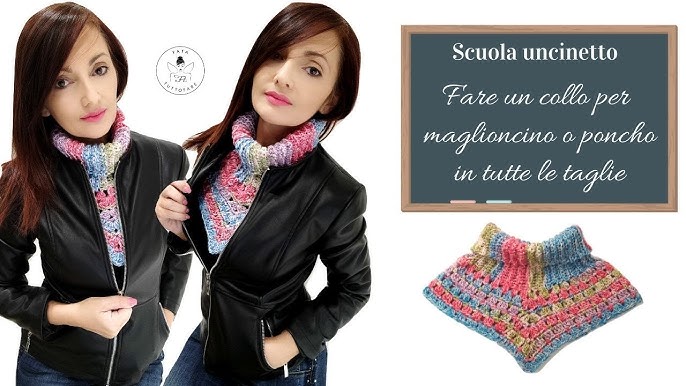 TUTORIAL: Sciarpa con cappuccio taglia unica/bufanda con capucha a  crochet*lafatatuttofare* 