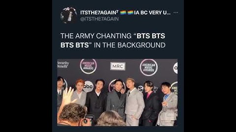 army chanting BTS BTS at AMA
