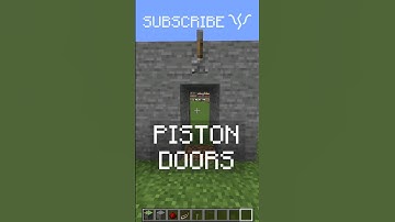 REDSTONE DOORS using DOUBLE-PISTON EXTENDERS made easy! | Redstone with PsiVolt #minecraft #redstone
