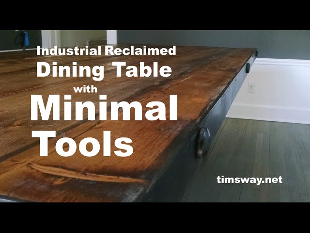 Industrial Reclaimed Dining Table With Minimal Tools You Industrial Reclaimed Dining Table With, Best Finish For Reclaimed Wood Table