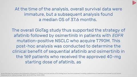 Post-hoc analysis of sequential afatinib and osimertinib in NSCLC patients