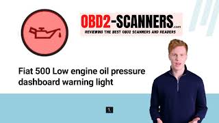 Fiat 500 Low engine oil pressure dashboard warning light