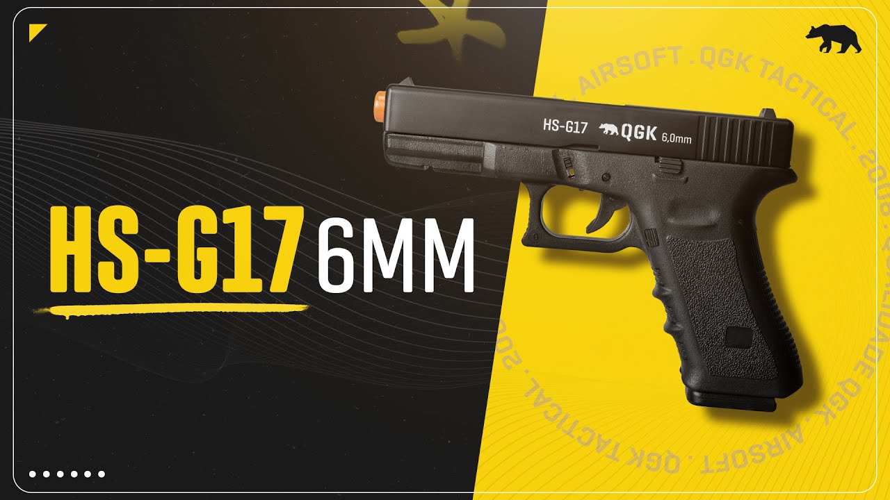 Pistola de Airsoft Spring S23 6mm G23 - QGK + BBs + Alvos