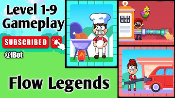 Flow Legends Level 1-9 Gameplay | Flow legends All Levels Walkthrough (Android & IOS)