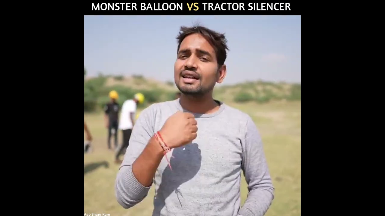 Monster Balloon Vs Tractor Silencer 😱 - Exp. By : 