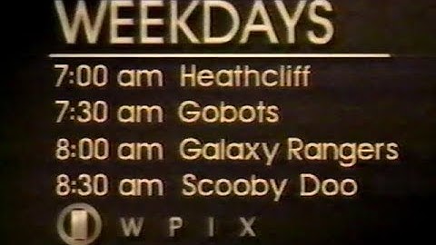 WPIX - Morning Cartoons Promo (1986)