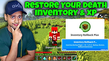How To Get Your Items Back in Minecraft After Death | Inventory Rollback Plus Plugin Tutorial Hindi