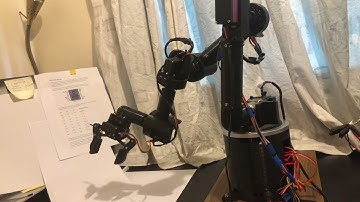 Robotic Arm with 6 DOF + gripper. Joints movement test