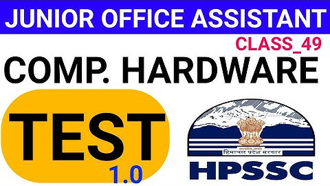 HPSSC JUNIOR OFFICE ASSISTANT POST CODE 817 || TOP 60 QUESTIONS TEST COMPUTER HARDWARE ||