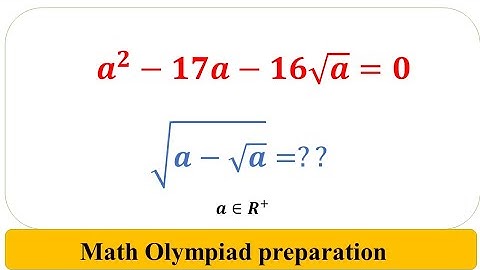 math olympiad preparation / algebraic expression /find sqr (a_sqr a)