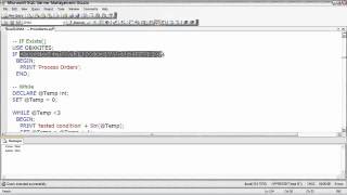 SQL Server  Controlling Procedural Flow