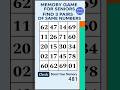 Brain Exercise for Seniors – Simple Daily Brain Game | Match the Numbers