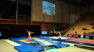 White Austin Usa - 2015 Trampoline Worlds - Qualification Double Mini Routine 2
