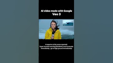 AI Video Made with Google Veo 3. A reporter at the scene reported: Super tsunami warning… #ai #veo3