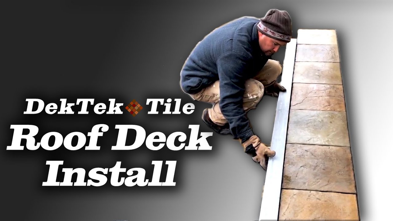 How To Install Dektek Tile™ Concrete Roof Deck Tiles Over Epdm Rubber  Membrane - Youtube