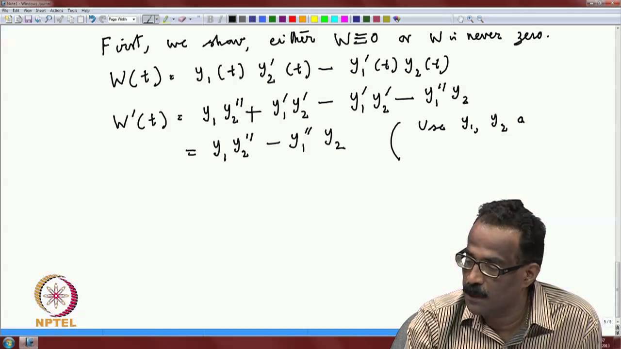 Mod-03 Lec-12 Second Order Linear Equations