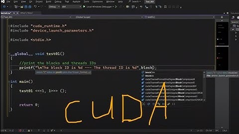 CUDA Course 019: First CUDA program - Hello World program (threads - Blocks)