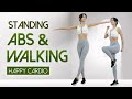 20 min standing ab  walking cardio workout l best workout routines for flat stomach slim full body