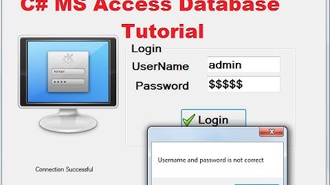 C# MS Access Database Tutorial 5 # How To Open A Second Form using First Form