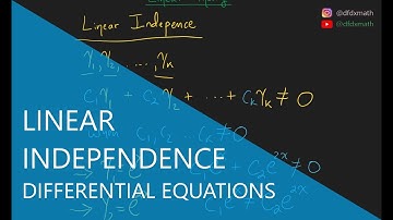 Linear Independence - Differential Equations