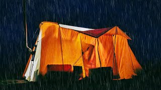 Hot Tent Camping in RAIN & HAIL! Can This New Tent SURVIVE?!