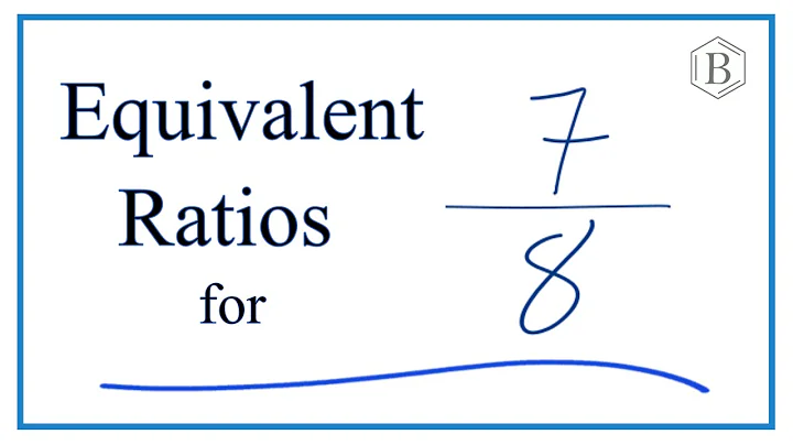 How to Write Equivalent Ratios for 7/8  (Seven-Eights)