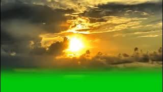 Green screen effects keren sky / langit matahari awan sunset
