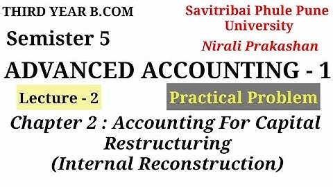 T.Y.Bcom Sem 5 Advance Accounting, chapter - 1| Nirali Prakashan | B.com Advanced Accounting-1