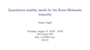 ICM2014 VideoSeries IL8.2: Alessio Figalli on Aug14Thu