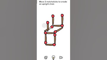 Brain out level 30 move 2 matchsticks to create an upright chair///#comedy #shorts #viral