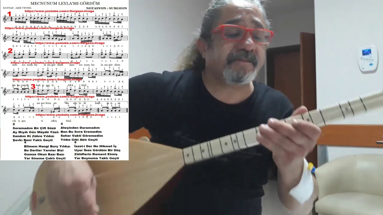SOLFEJ MECNUNUM LEYLA'MI GÖRDÜM KISA SAP BAĞLAMA EKLEYEN SURGEON