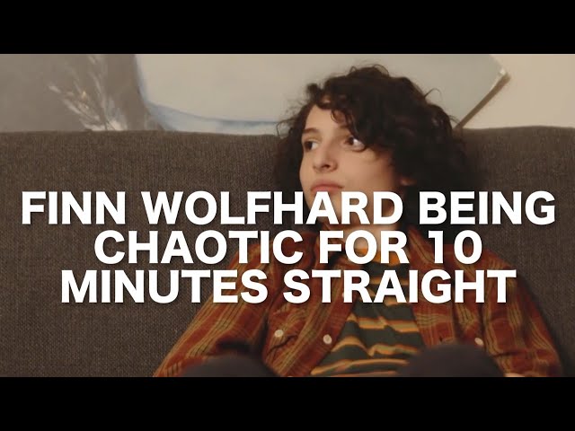 Finn Wolfhard being chaotic for 10 minutes straight