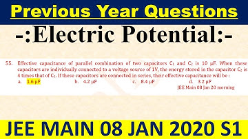 Effective capacitance of parallel combination of two capacitors C1 and C2 is 10 µF. When these capa