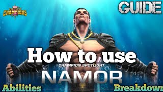 How to use Namor |Guide| Marvel Contest of Champions