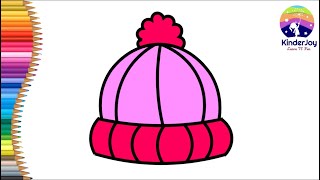 How to draw a Winter cap for kids | winter hat Easy drawing |Step by step |Sketches #kinderjoyart
