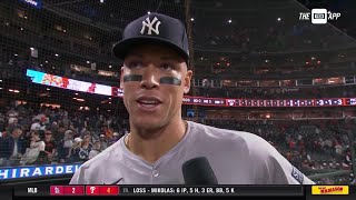 Aaron Judge one-on-one after hitting two homers