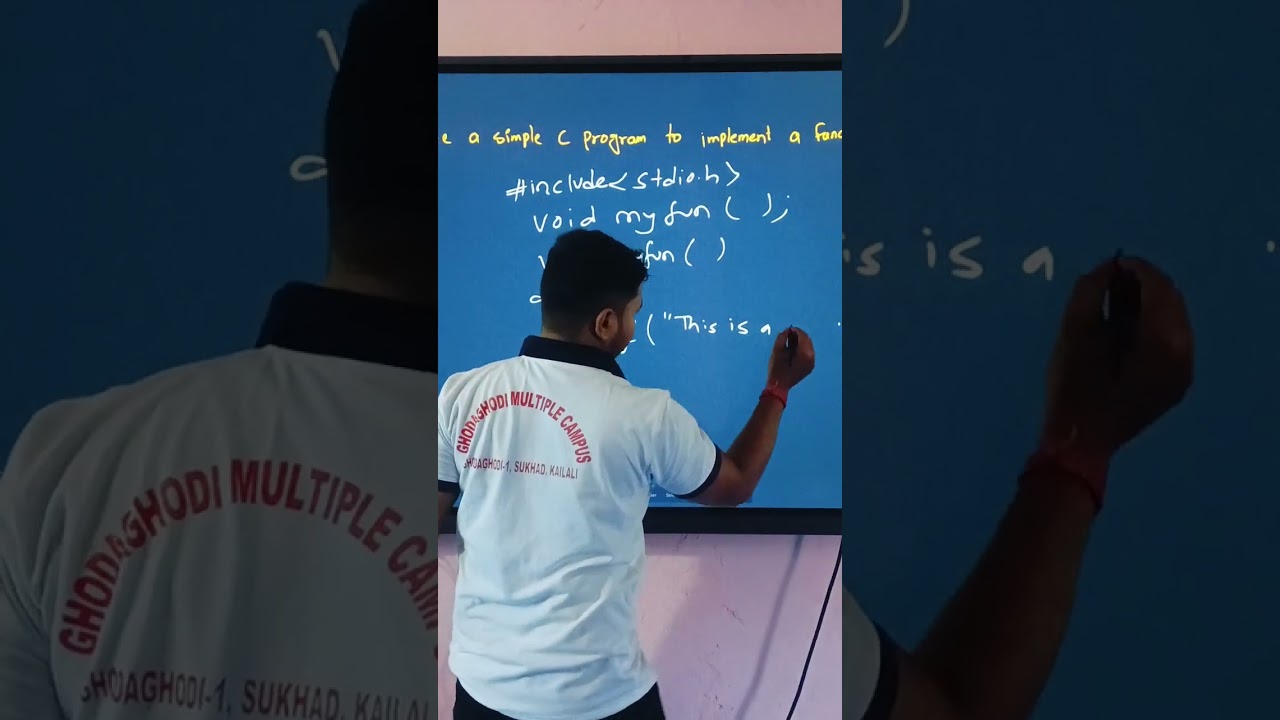 write a simple c program to implement function example of function program in c understand function